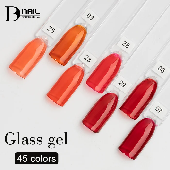 ICE NOVA Glass Gel 2024 New 15ml Super Shiny Non Wipe Soak Off UV LED Gel Nail Polish Top Coat For Nail Art