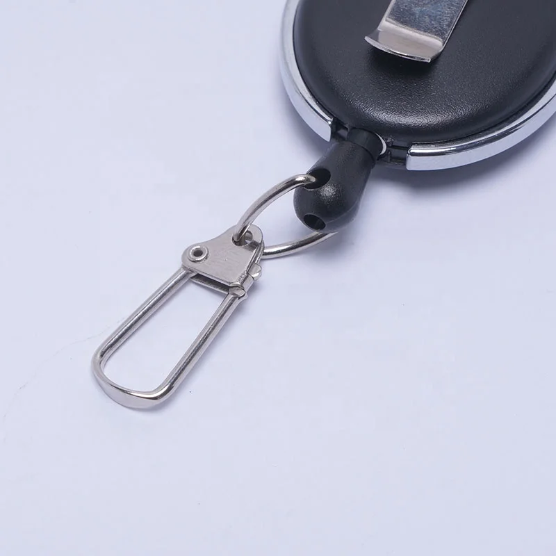 Wholesale Plastic Outershell Round Shape Retractable Cord with Alligator Clips