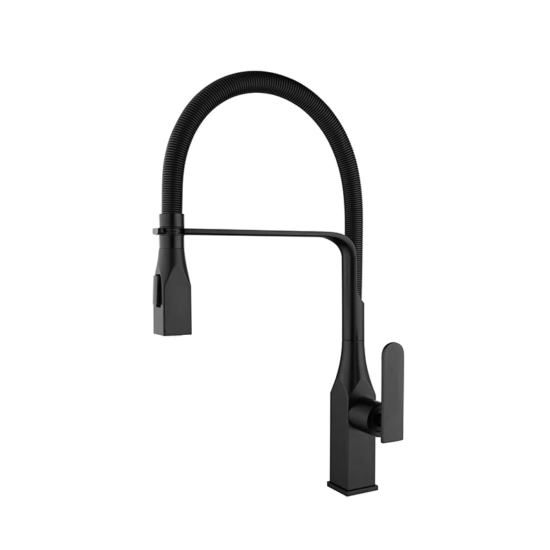 Luxury high quality pull out flexible faucet brass sink mixer kitchen faucet