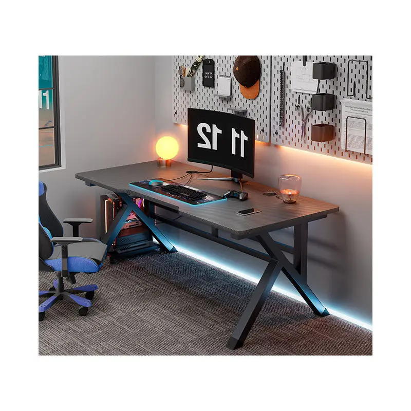 Multifunction Computer Pc Gaming Desk Gaming Table E-Sports Racing Table with Cup Holder Headphone Hook