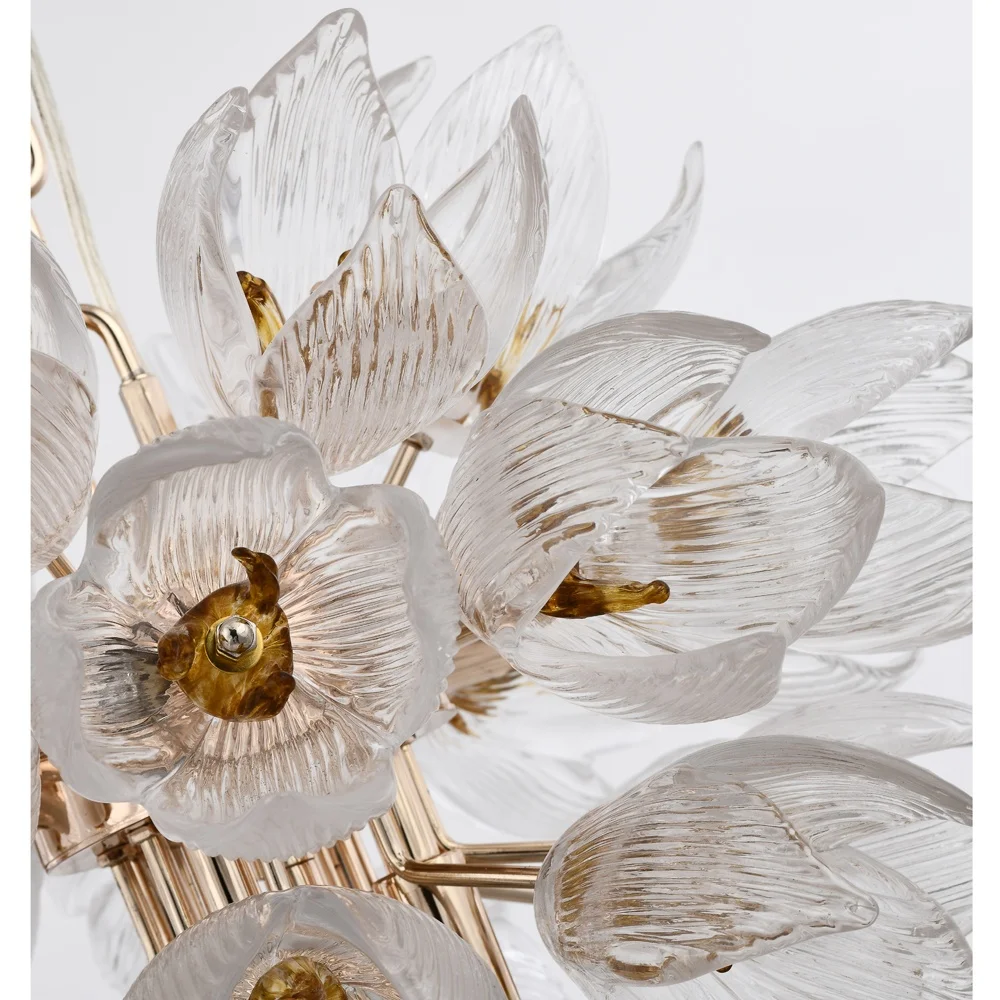 New crystal flower chandelier ceiling chandelier led Luxury indoor lighting home decoration for glass chandeliers