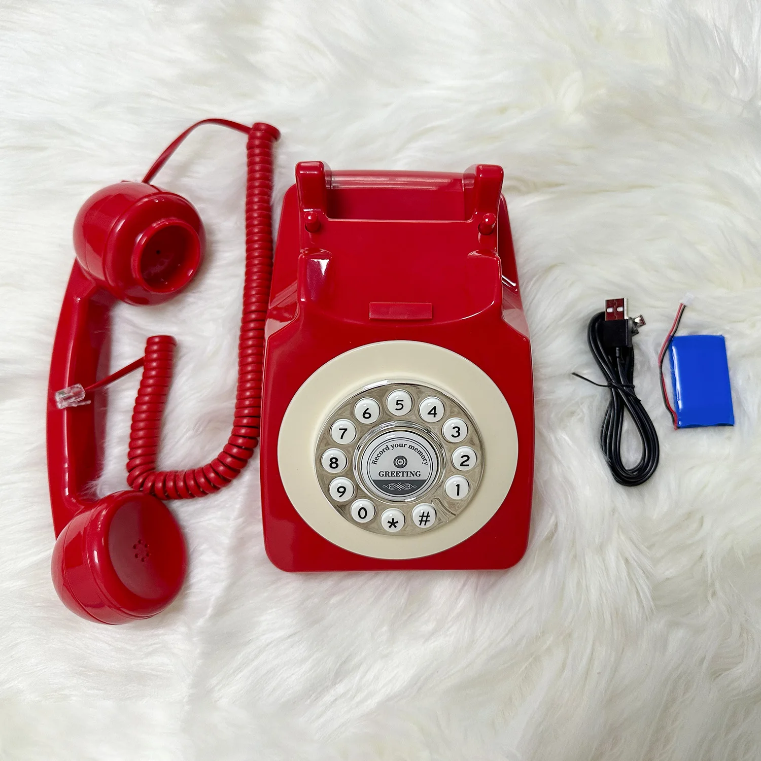 2024 Newest vogue Audio Guest Book Phone Antique Telephone Wedding Guest Audio Book Phone