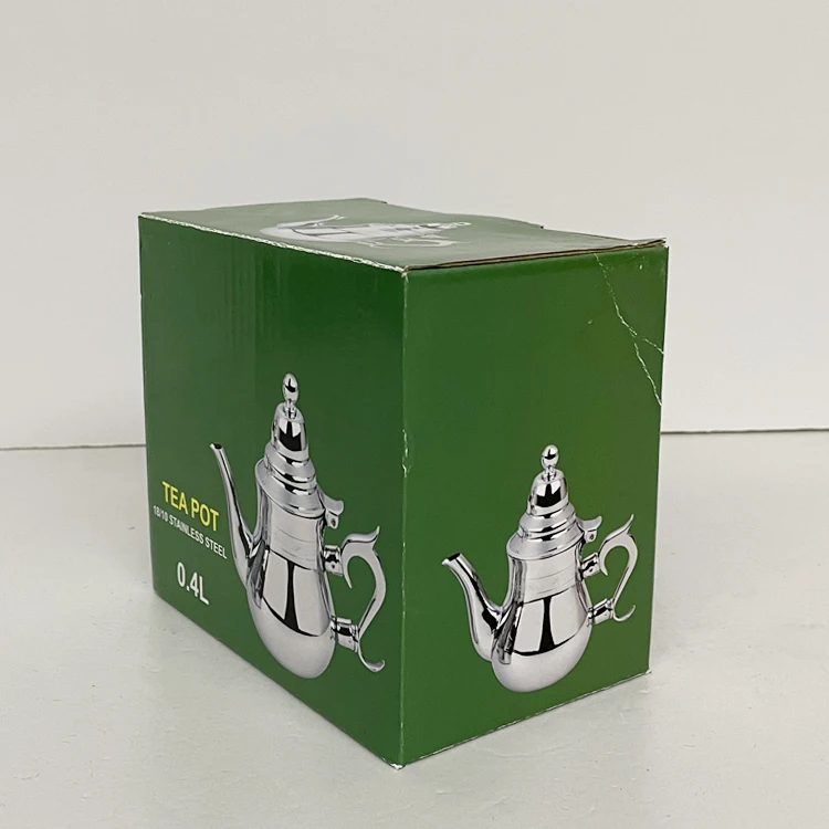 Oriental 2024 Ramadan Part Gold Tea Making Pot Dallah Stainless Steel Induction Moroccan Small Teapot for One