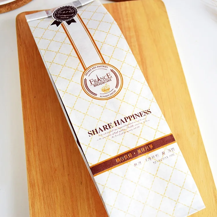 Custom printing recyclable Sandwich packaging bags wholesale greaseproof bread paper bag with PVC window