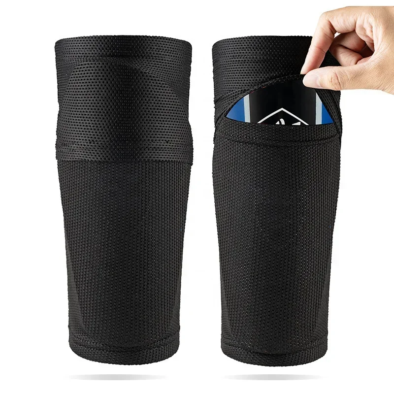 1 Pair Sports Safety Shin Pads Sleeves Breathable Football Shin Holder Instep Socks Nylon Leg Guard Sleeves for Kids Boys Men