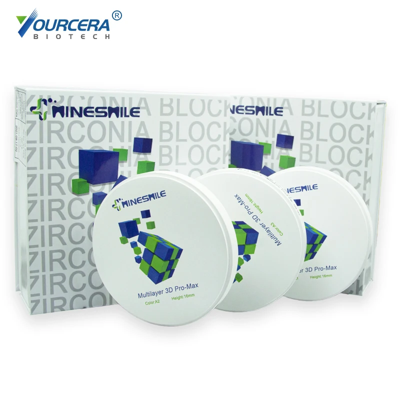 factory price teeth fixed High translucent tosoh dental zirconia blank