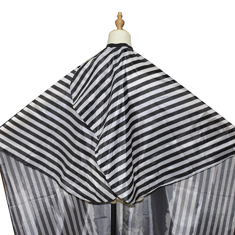 New Style Vintage Waterproof Lightweight Private Label Stripe Barber Capes For Salon