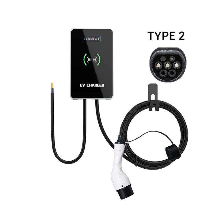 Three phase 32a 9.6kw ev charging station wifi app type 2 to gbt wall mounted ev charger