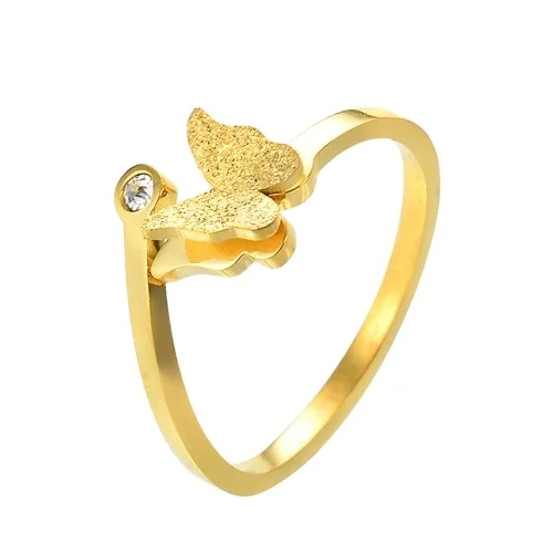 Luxury Real Gold Plated CZ Cubic Zirconia Rings Bling Rhinestone Crystal Open Ring For Women