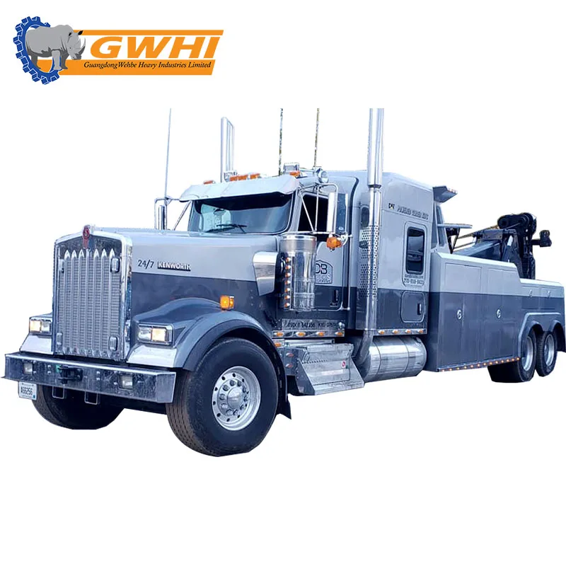 Metro Wehbe Heavy Duty Roll Back Wrecker Tow Truck 50 Tons Road Rescue Recovery Vehicles Tow Wrecker for Sale Customizable 2 Pcs