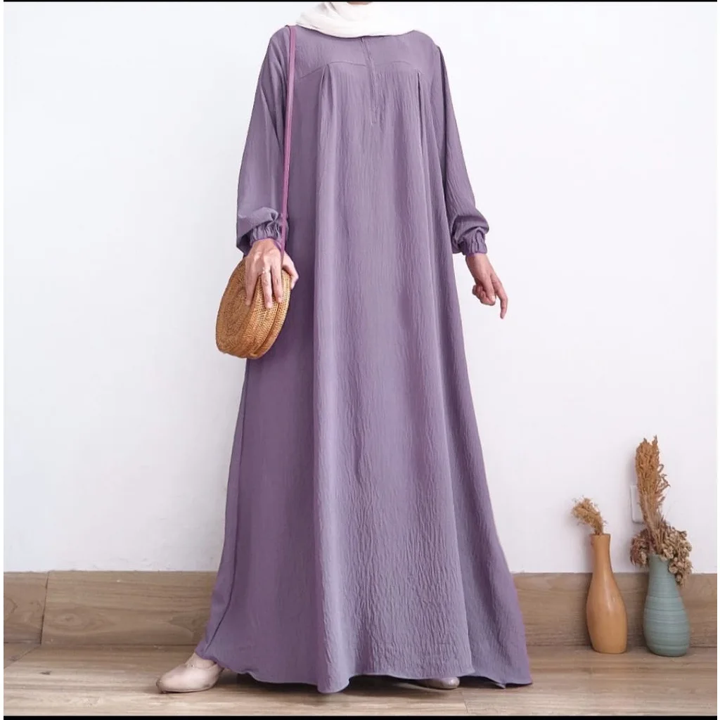 Muslim Lady Long Dress Abaya Women Muslim Dress Turkey Wholesale Plain Color Muslim Women Abaya