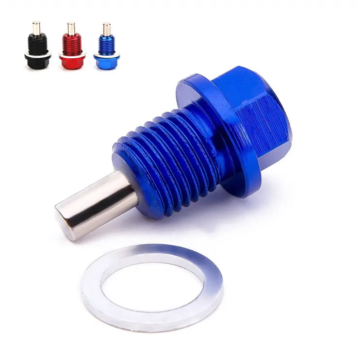  CNC Machined Aluminum Alloy Oil Pan Nut M18*1.25 Magnetic Engine Drain Plug Bolt for