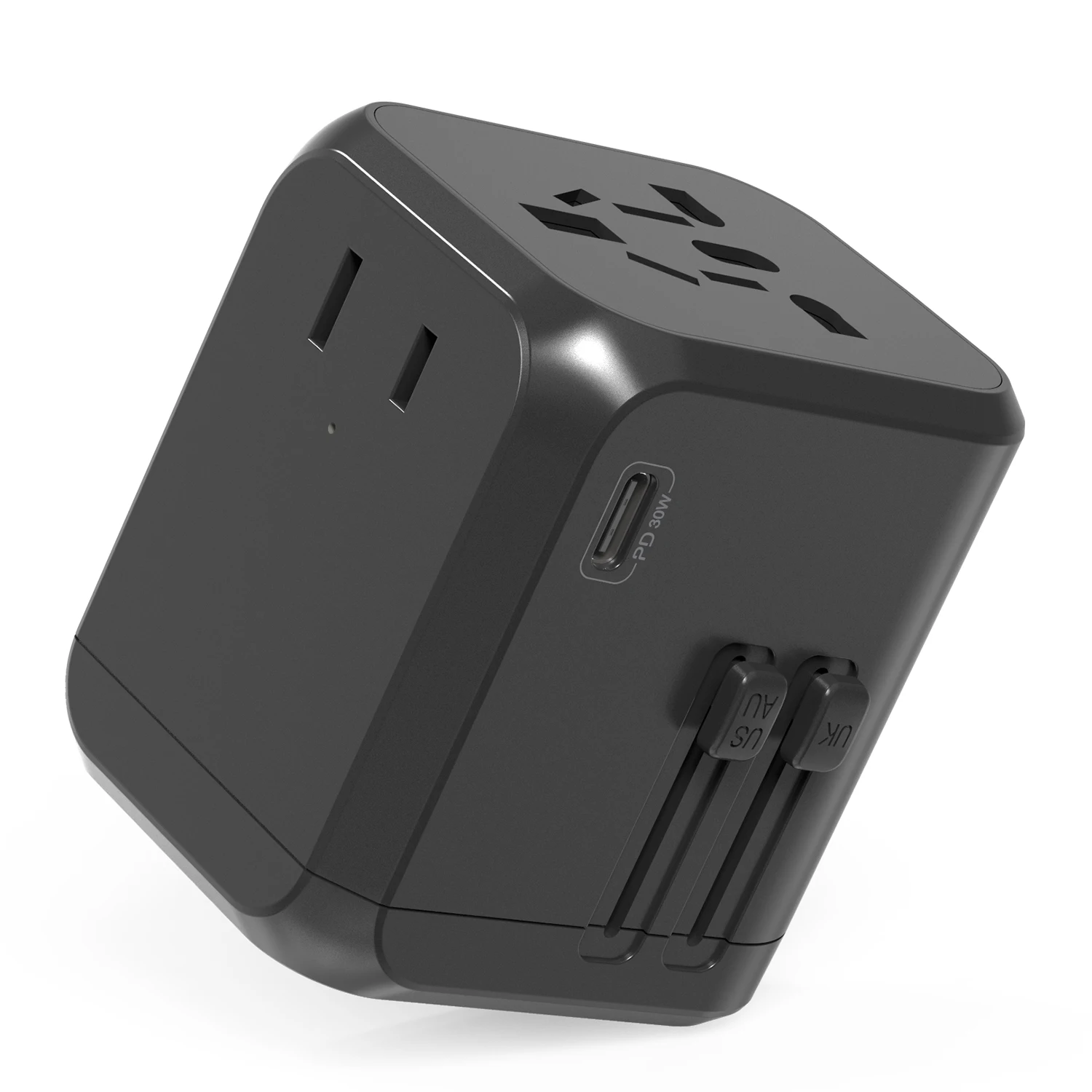 International Multi Travel Adapter 3USB PD 30W Travel Charger Multi Plug Universal Adapter