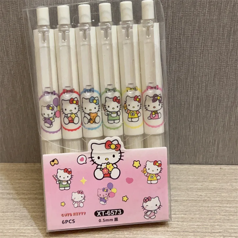 Lovely Cartoon Ear Dog Kitty Melody Twins Purin Dog Pochacco Kuromi Black 0.5mm Gel Pens Cute Neutral Pen for Student Writing