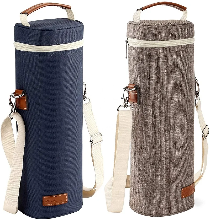 Wholesale Personalised Insulated Wine Bottle Wine Tote Carrier Cooler Bag for Travel Picnic Wine Cooler Bag