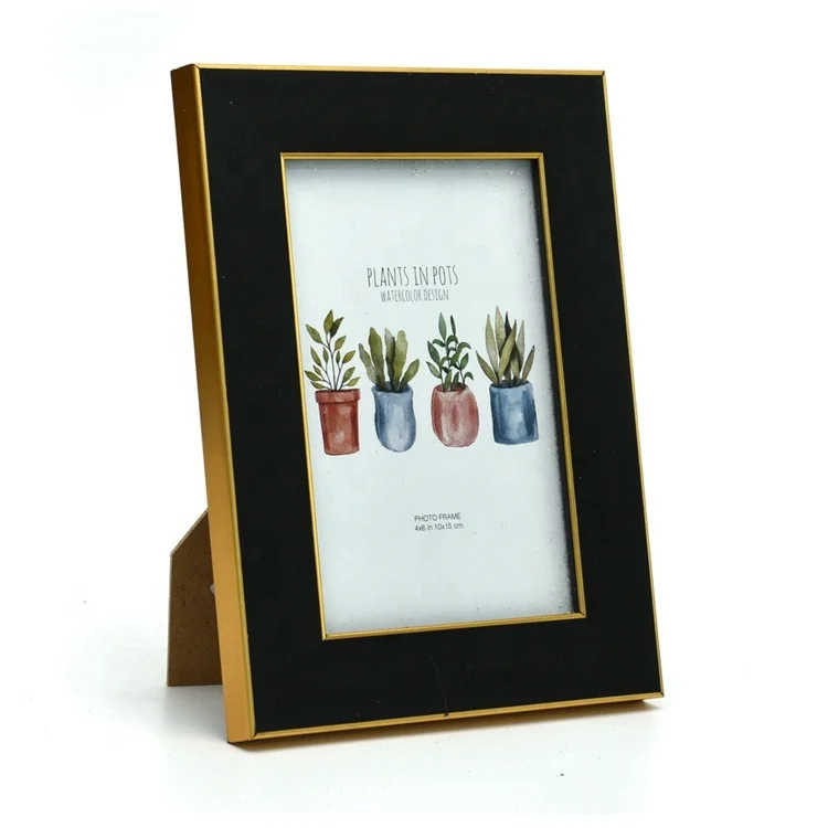 Black Tabletop Glass Sublimation Paper Plastic Decorative Frame Photo