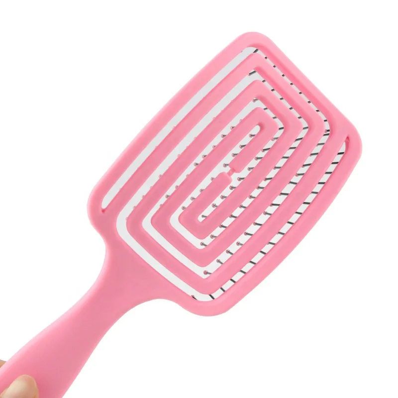 Curved Vented Brush Styling Hair Brush Faster Blow Drying Paddle Detangler Brush for All Hair Style Smoothing Massaging Comb