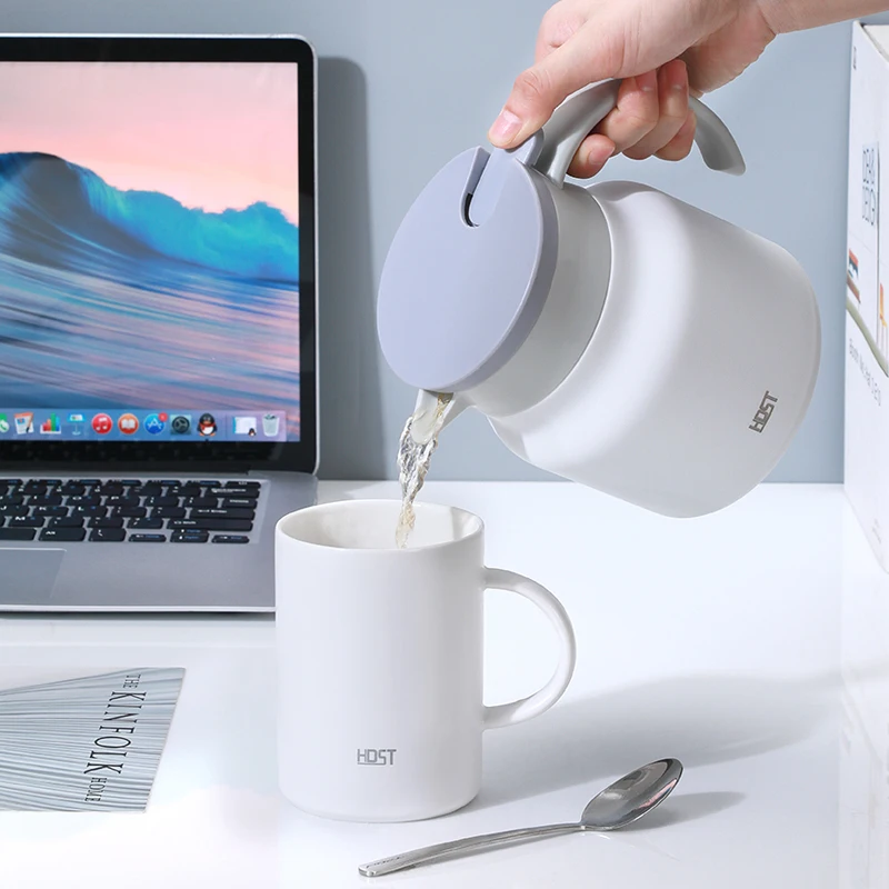 Coffee Carafe Heavy Duty Double Walled Vacuum Insulated Thermos Beverage Dispenser with Strainer for Tea