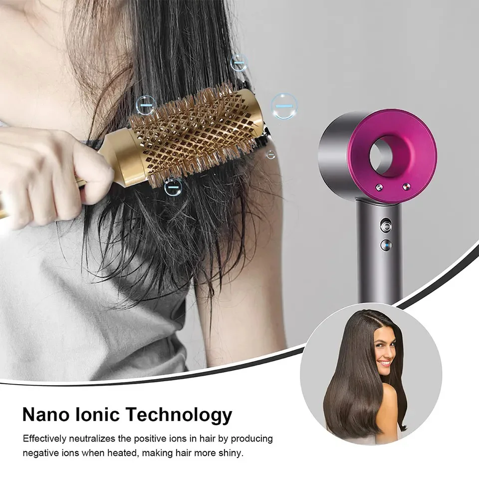 Manufacturers Professional Private Label Salon Hair Brush Ceramic Straight Round Hair Brush