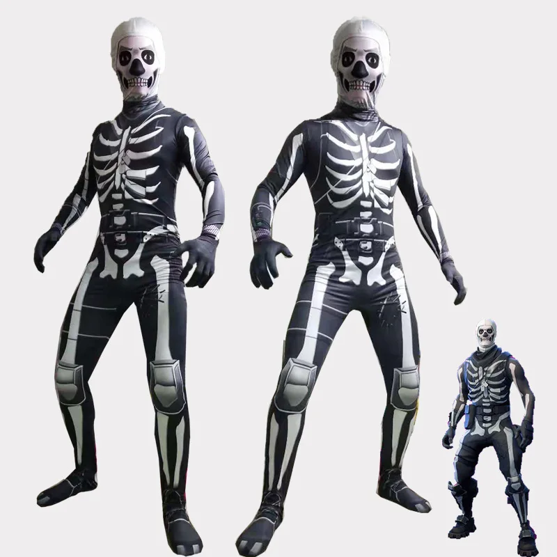 Halloween Scary Costumes With Join Hands Skull Skeleton Monster Demon Ghost Clothes For Adult Kids
