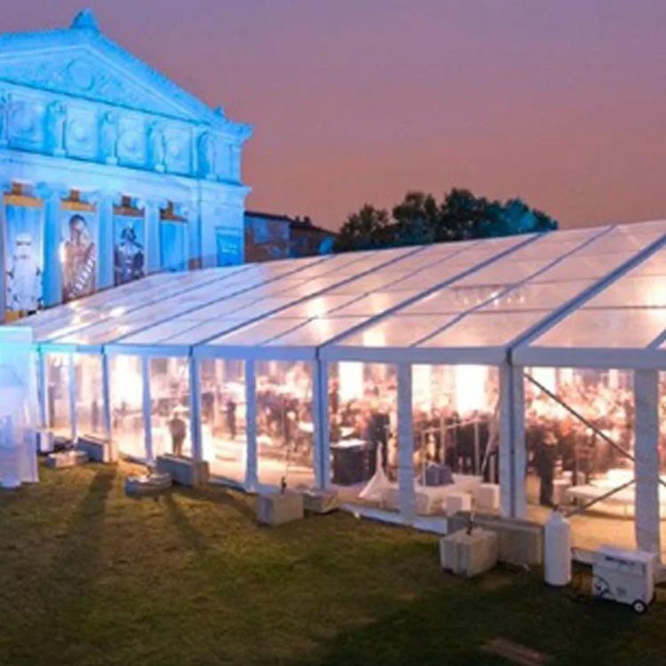 Outdoor 500 people large capacity transparent wedding party event marquee tents for sale