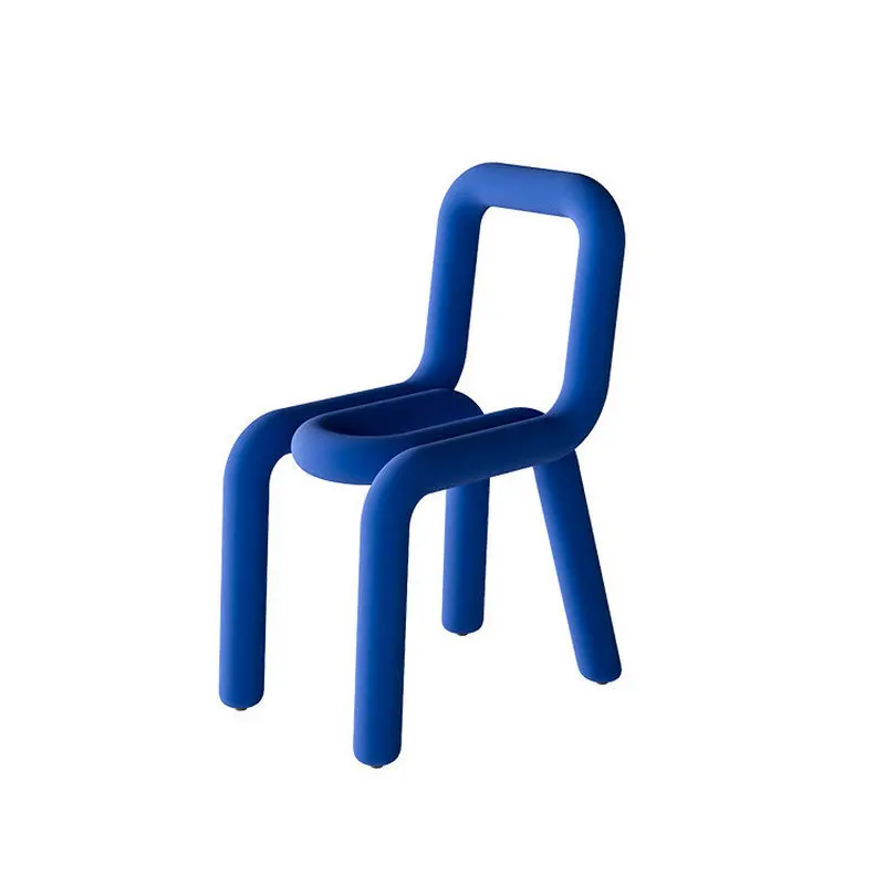 Indoor Furniture Stackable Colorful Sponge cover Cafe Chairs Special shaped curved chair with Cute and lively shape