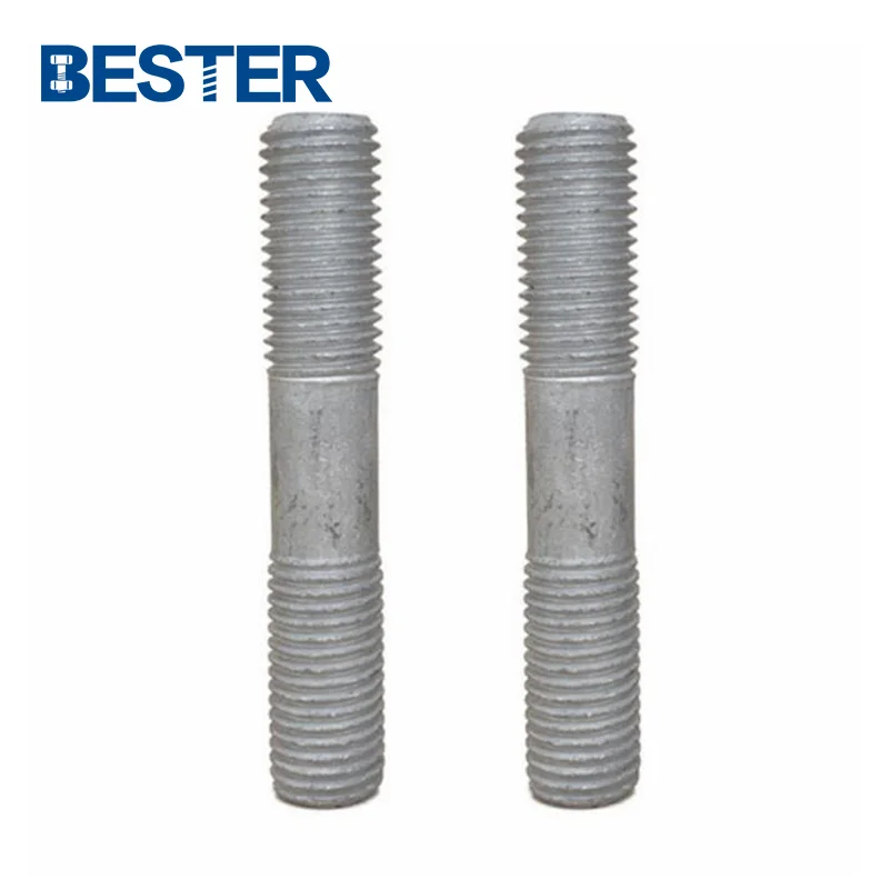 Factory tower electricity power carbon steel DIN975 DIN976 grade 10.9 12.9 hot dip galvanized a193 b7 a194 2h stud bolts and nut