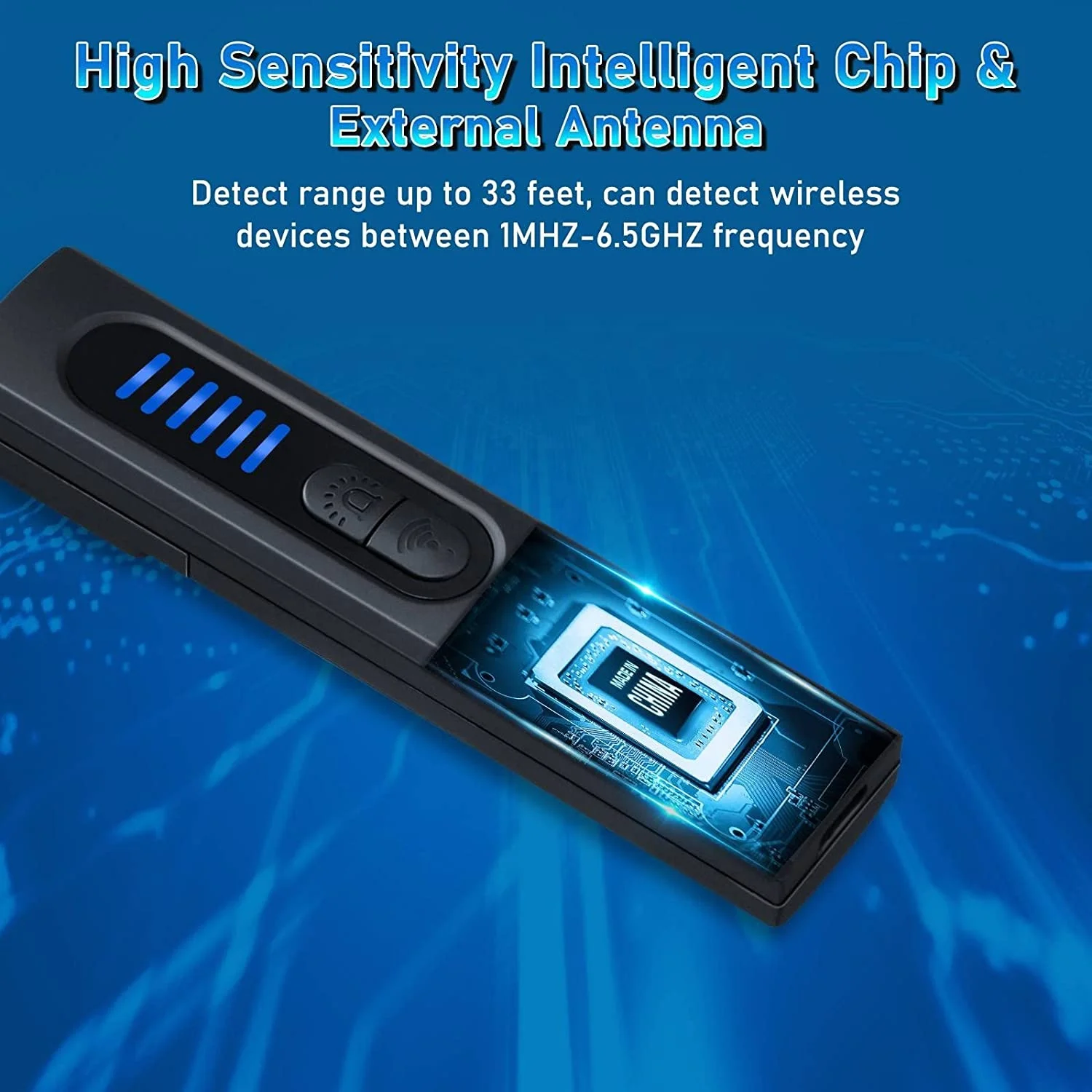 High Sensitivity Portable Long Standby Video Voice Recorder Anti Spy RF Signal Anti Camera GPS Detector