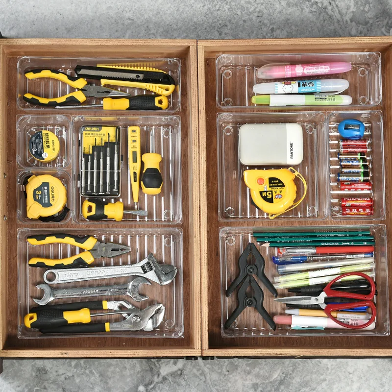 Лидер продаж, пластиковый прозрачный лоток для хранения, многофункциональный ящик для хранения, составной ящик, органайзер, корзина