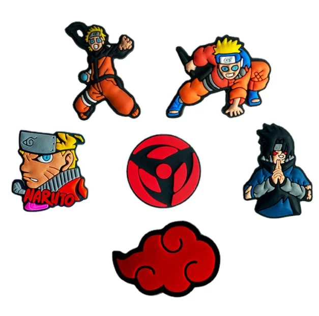 New Naruto Anime Shoes Charm PVC Patches Charms Wholesale For Crocs Decoration Accessories