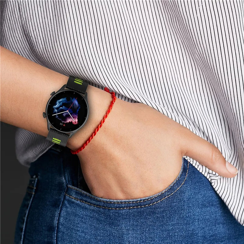 Yida 22mm Dual silicone watch straps for  amazfit GTR3  PRO  GTR2  ; Compatible with Huawei, Garmin, Samusng, Xiaomi models