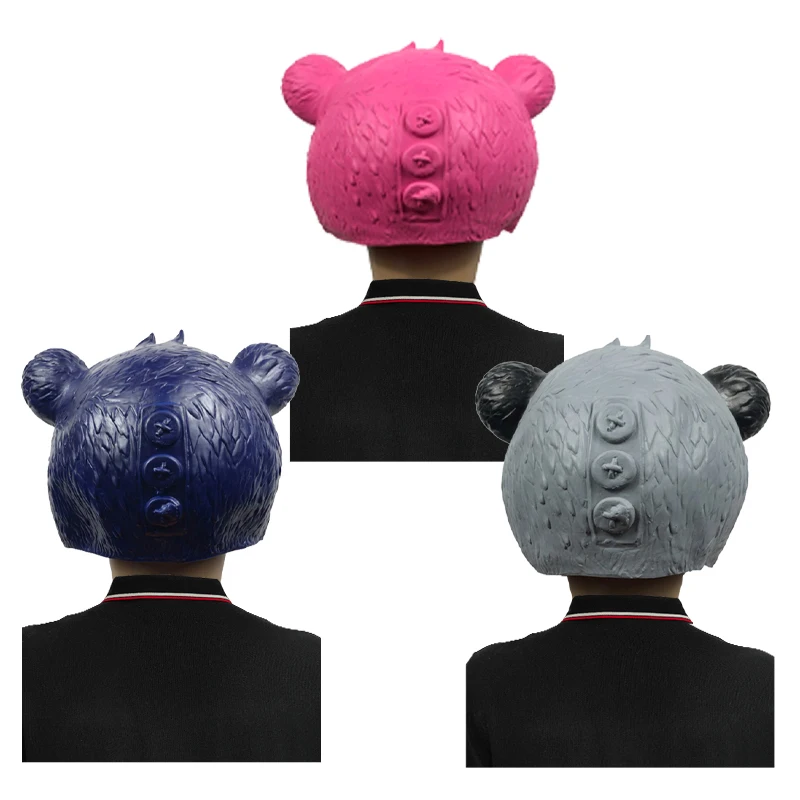 Custom Realistic Halloween Latex Animal Mask Cosplay Party Cute Little Raccoon Mask Masquerade Show Props