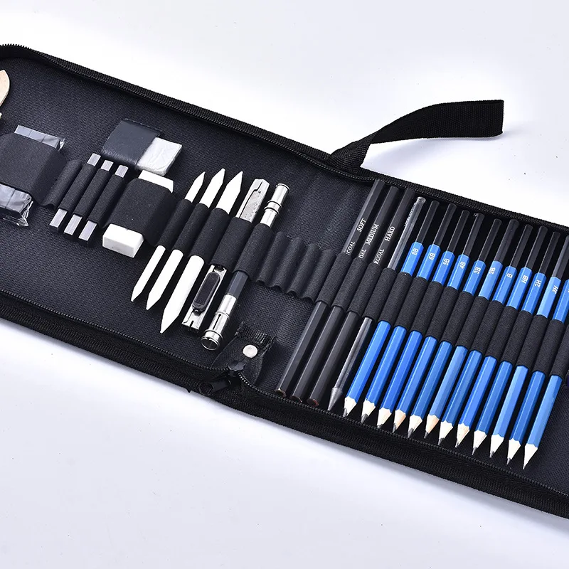 
32PC Drawing Pencils and Sketch Sketching Pencils Art Set Artist Kit 