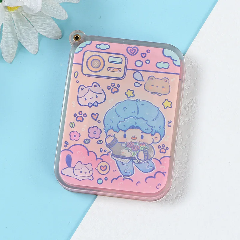 Custom Anime Acrylic Brick Glitter Thick charm Customized Personalised Transparent Square DIY Charms Quicksand