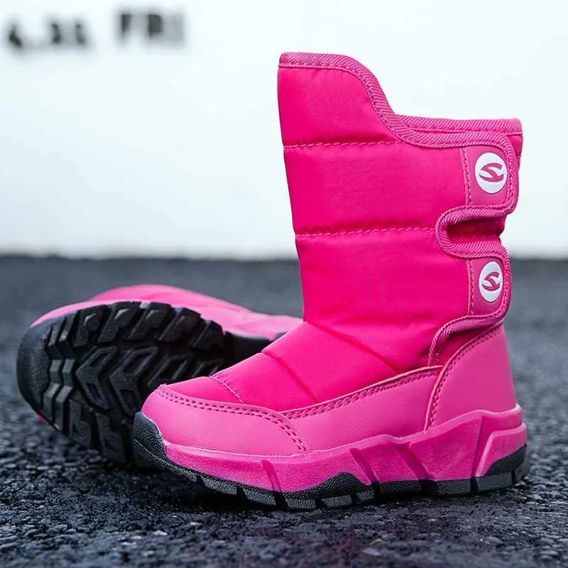 
HOBIBEAR Boys Winter Durable Snow Boots Warm Big Size Girls Snow Boot Children Fashion Shoes 