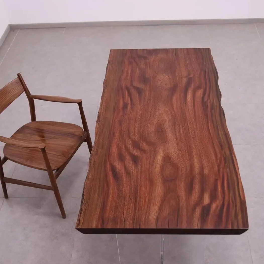 Eyoum Solid wood slab live edge dinging table solid wood dining table moq is 1 pcs table top