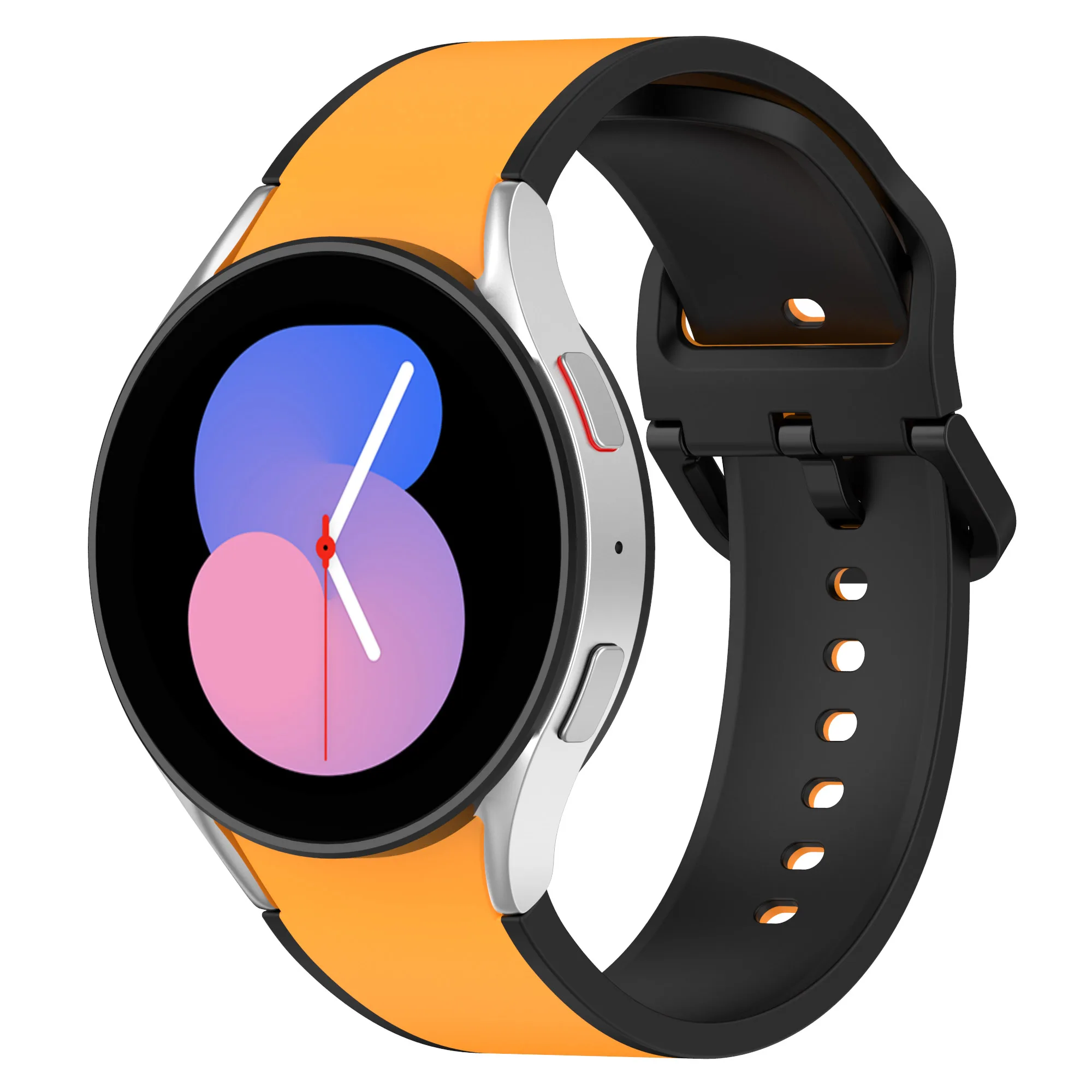 silicone band For Samsung Galaxy watch 6 5 Two-tone replacement band watch cover band for samsung watch 5 5 pro