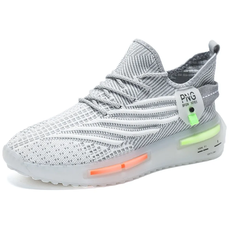 High quality fashion sneaker durable TPR sole anti slip shoes breathable walking jogging men sports shoes