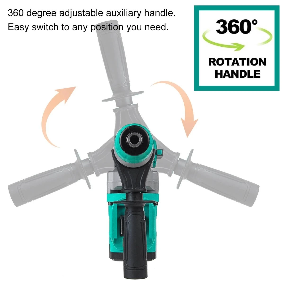 3 in 1 288Vf Rechargeable Pick with 2pcs Battery Brushless Cordless Rotary Hammer Drill Electric Hammer Impact Drill Electric