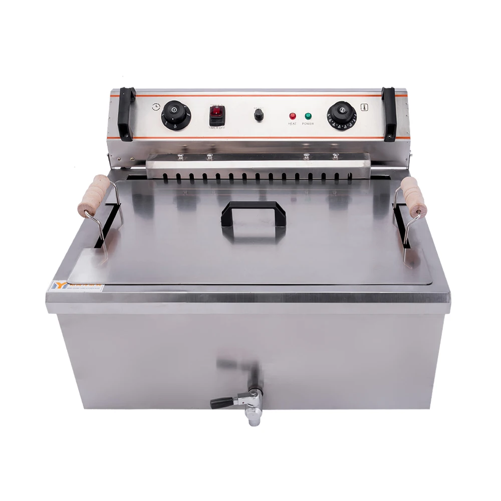 30L Time-changing commercial  Luxury Desktop Single Tank Electric Fryer chicken meat donut fryer Restaurant Home Equipment
