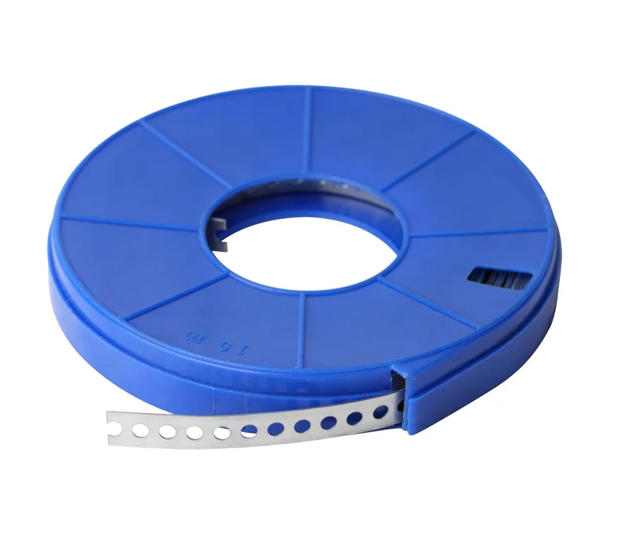 MasterACCT 30FT Perforated Galvanized Steel Strap Fixing Band Pipe Hanging Single Hole Strap Metal Tube Tension Clips Pipe Clamp