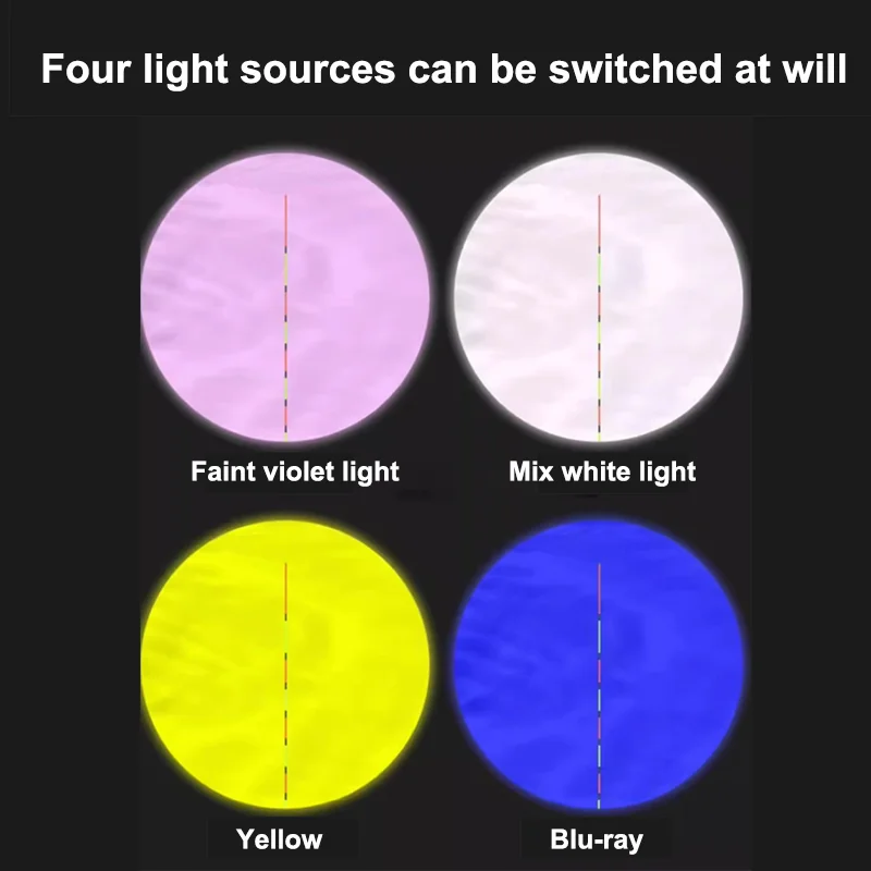 High Lumen 10W 800 lumen 10400 mAh battery 4 colors light LED flashlight for night fishing