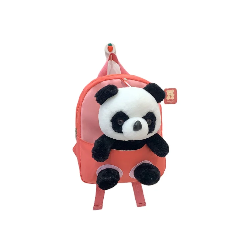 Lightweight Kids School Bag For Kindergarten Cute Plush 3D Panda Cartoon Children Schoolbag