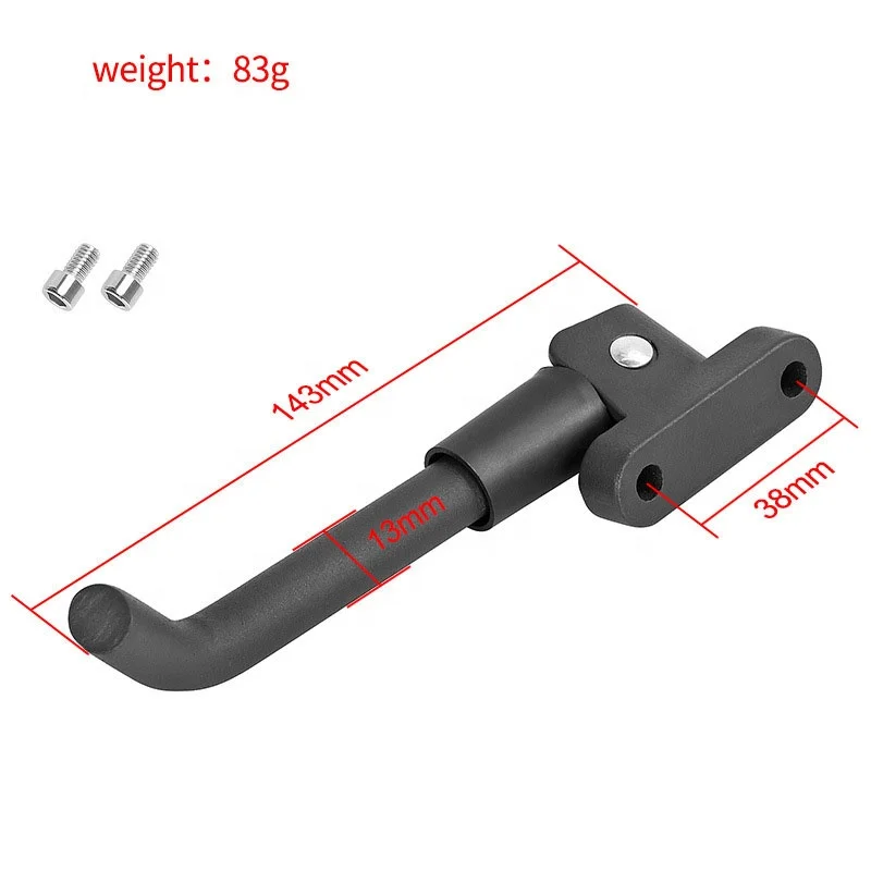 Quick Shipping Scooter Kickstand Pedal Portable Side Stand for Xiaomi 1SM365 Parking Black