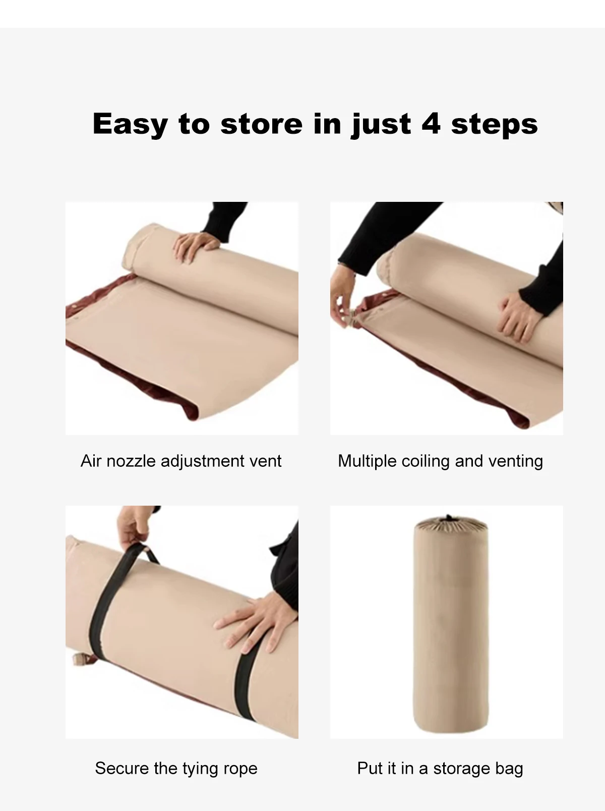 Fold Camping Sleeping Pad Inflatable Mattress Single Outdoor Inflated Mats Ultralight Camping Air Mattress Leisure Mat