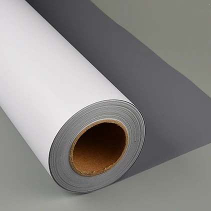 Eco Solvent Semi-glossy grey Back Inkjet Printing Display Vinyl PVC Flex Film Roll Up Banner Material