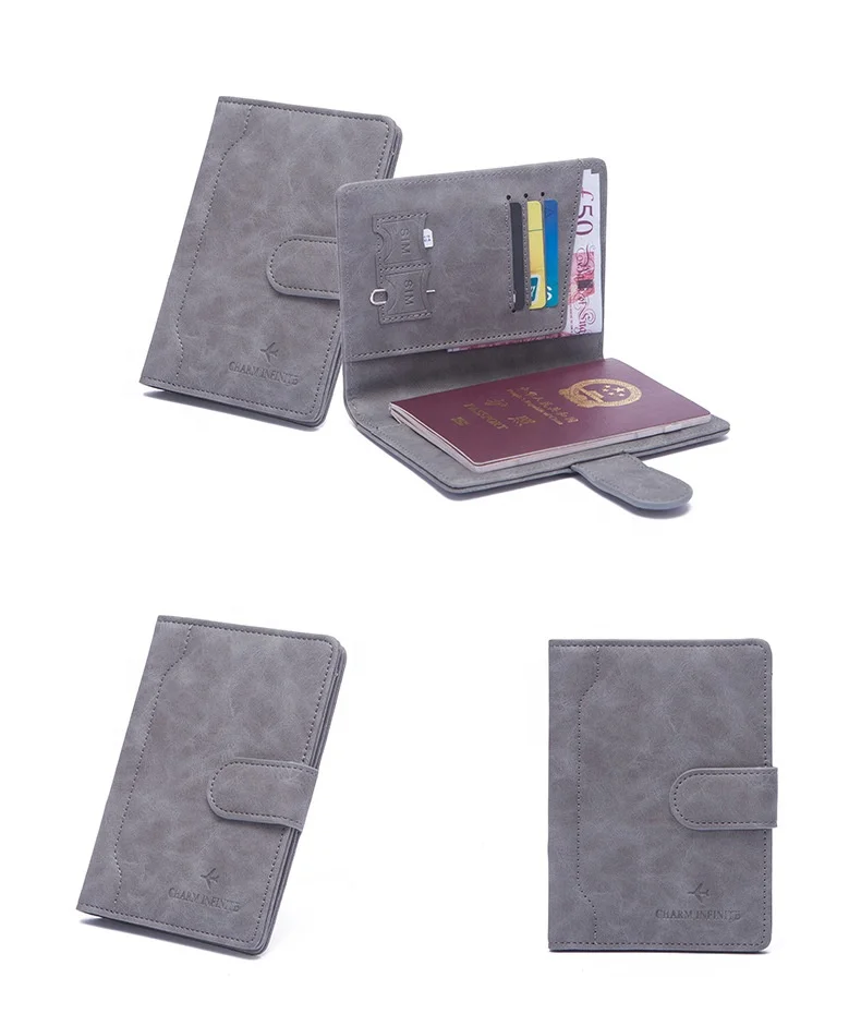 Wholesale RFID Blocking Faux Leather Elastic Passport Cover Sim Card Passport Holders for Travel