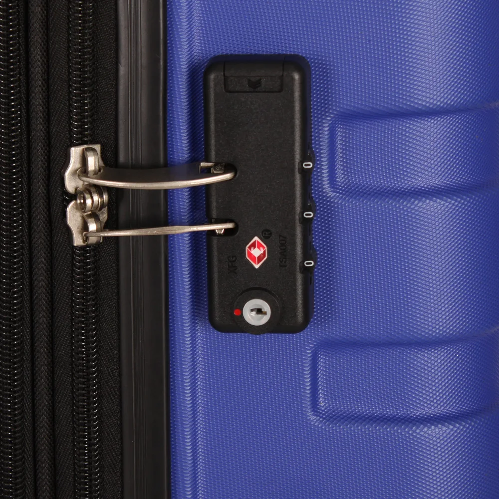 3PCS Dark Blue Wheeled Business Men Trolley Travel Luggage Sets