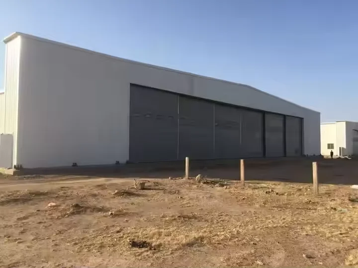 Распродажа стальной каркас портального здания склад/хранилище для вертолетного ангара/самолет с неподвижным крылом