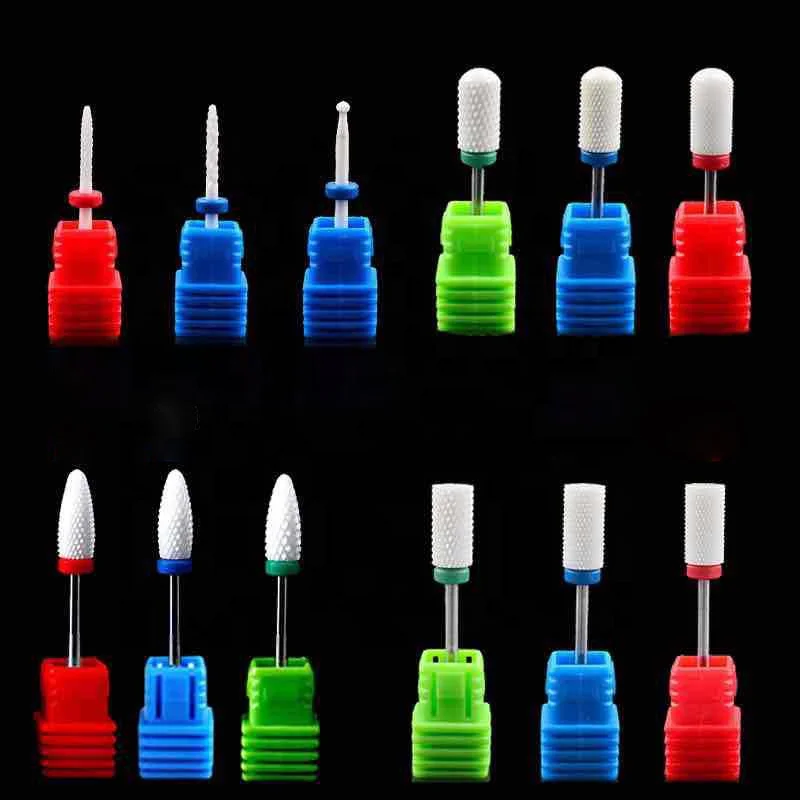 Flame Shape Single bullet type ceramic grinding drill bit FG White Stone dental polishing bur